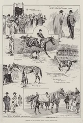 Sketches at the Liverpool Grand National Steeplechase